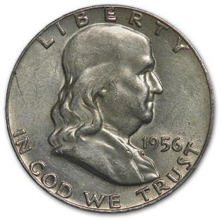 1956 Franklin Half Dollar Fine/XF 1956 Franklin Half Dollar Fine/XF